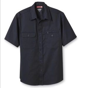 XXL craftsman black short sleeve button down